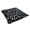 Tapete Flannel C/Bies Hueso- Huellas Cafe...
