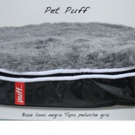 Pet Puff Mini: Base Lona Negro Peluche...