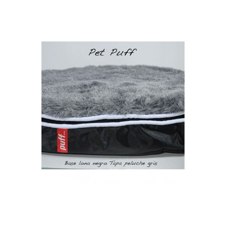 Pet Puff Mini: Base Lona Negro Peluche...