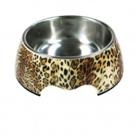 Plato Melamina/Inox Leopardo 350mlPET75