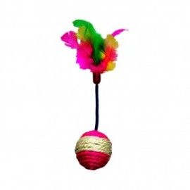 Juguete P/Gato Pelota Con Plumas 4 CmFANCY...