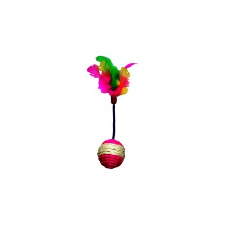 Juguete P/Gato Pelota Con Plumas 4 CmFANCY...